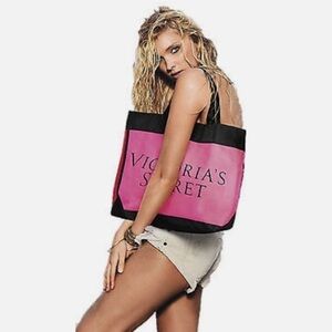 Victoria’s Secret Pink/Red/ black Weekend Getaway Gym Bag Oversized Tote